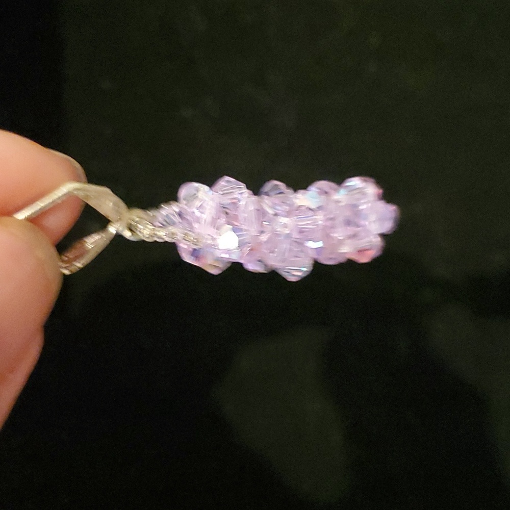 Swarovski Pink Crystal Beads Earrings 💗 - Picture 2 of 3